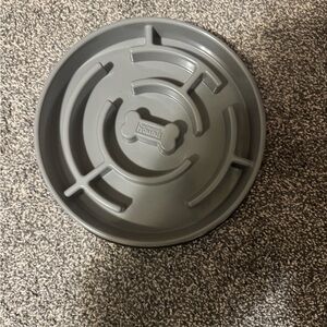 Gray Pet Slow Feeder Bowl